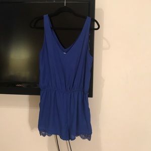 Royal Blue tank top short romper